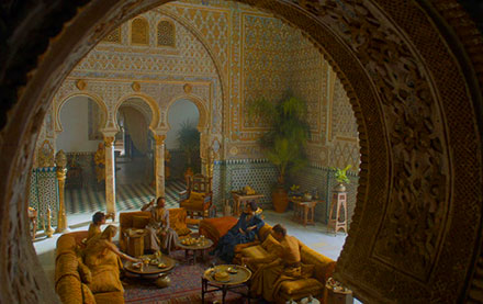 Prince Doran Martell receives Jaime Lannister in the Ambassadors' Hall