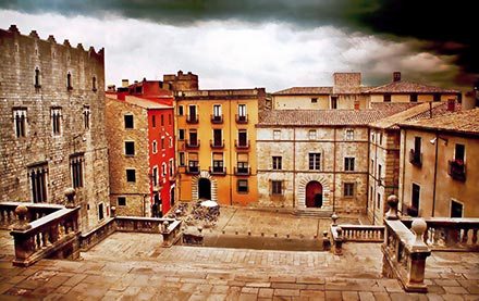 The steps of the Girona Cathedral
